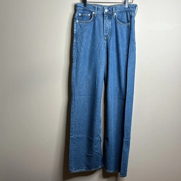 Rag & Bone Logan Wide Leg High Rise jeans in Lilly - Picture 2 of 9